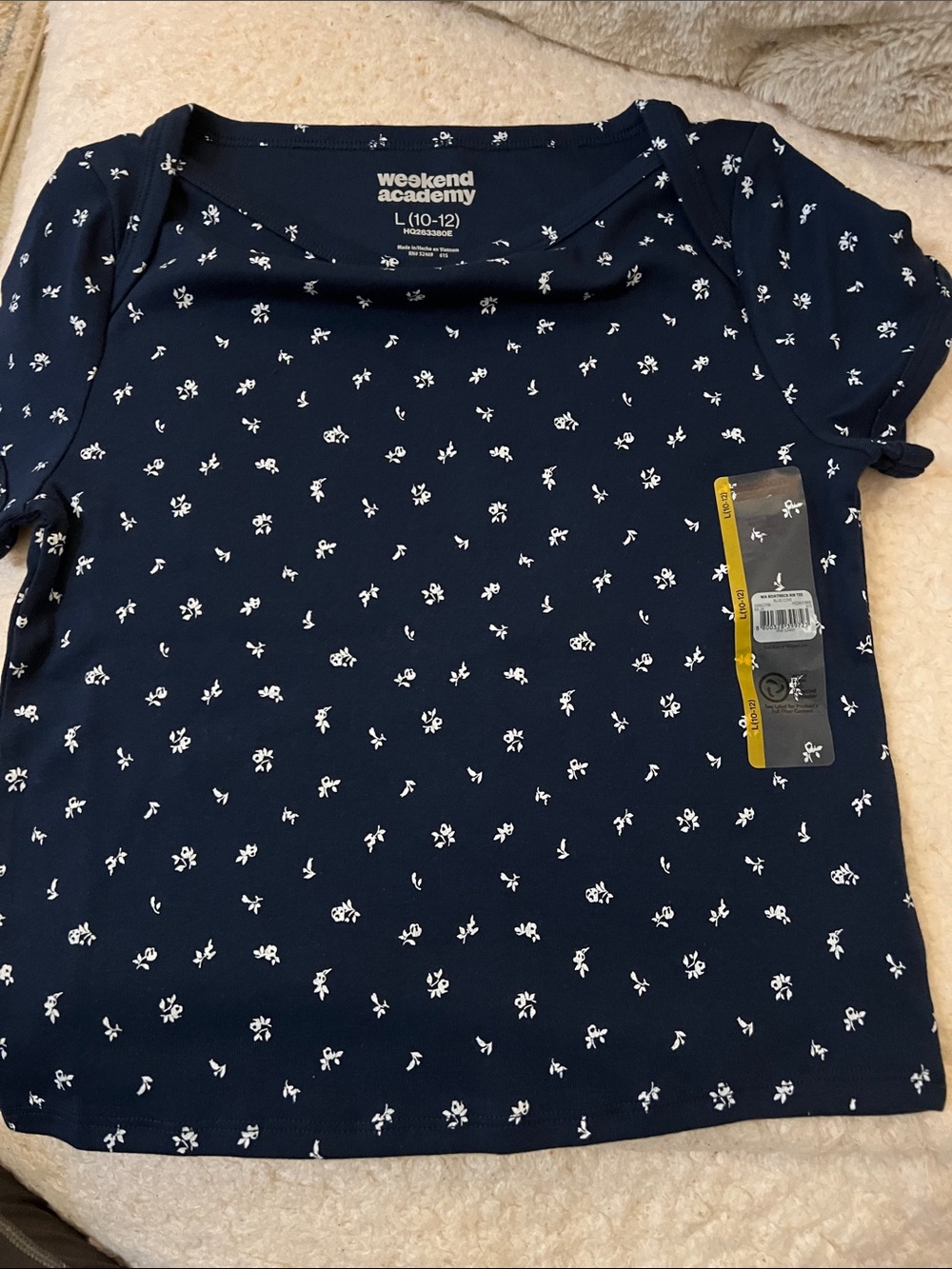 Weekend Academy Navy Short-Sleeve Floral Tee